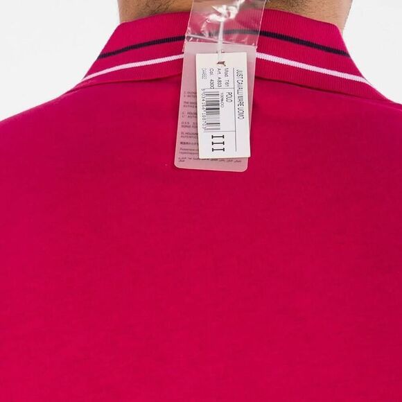 New Just Cavalli XXS / 44 Men Classic Polo Pink T-Shirt Button-up Collar Top - Picture 5 of 5